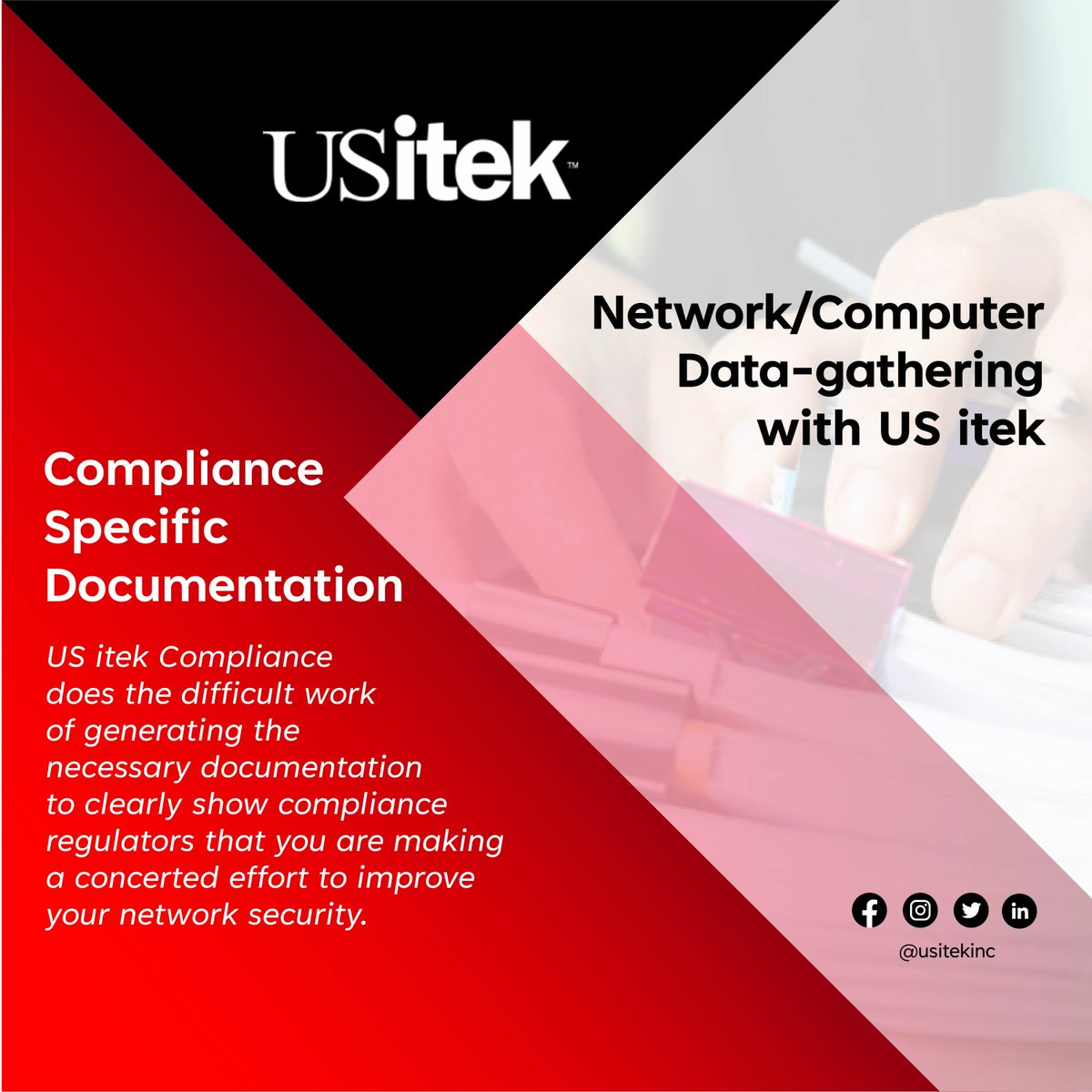 usitekinc's tweet photo. Leverage what you can and focus on your main thing. Focus on your growth, and we’ll take care of your compliance needs.  

#USitek
#Datagathering #Networkgathering
#BusinessRunsonUSitek https://t.co/wbJul6XvAT