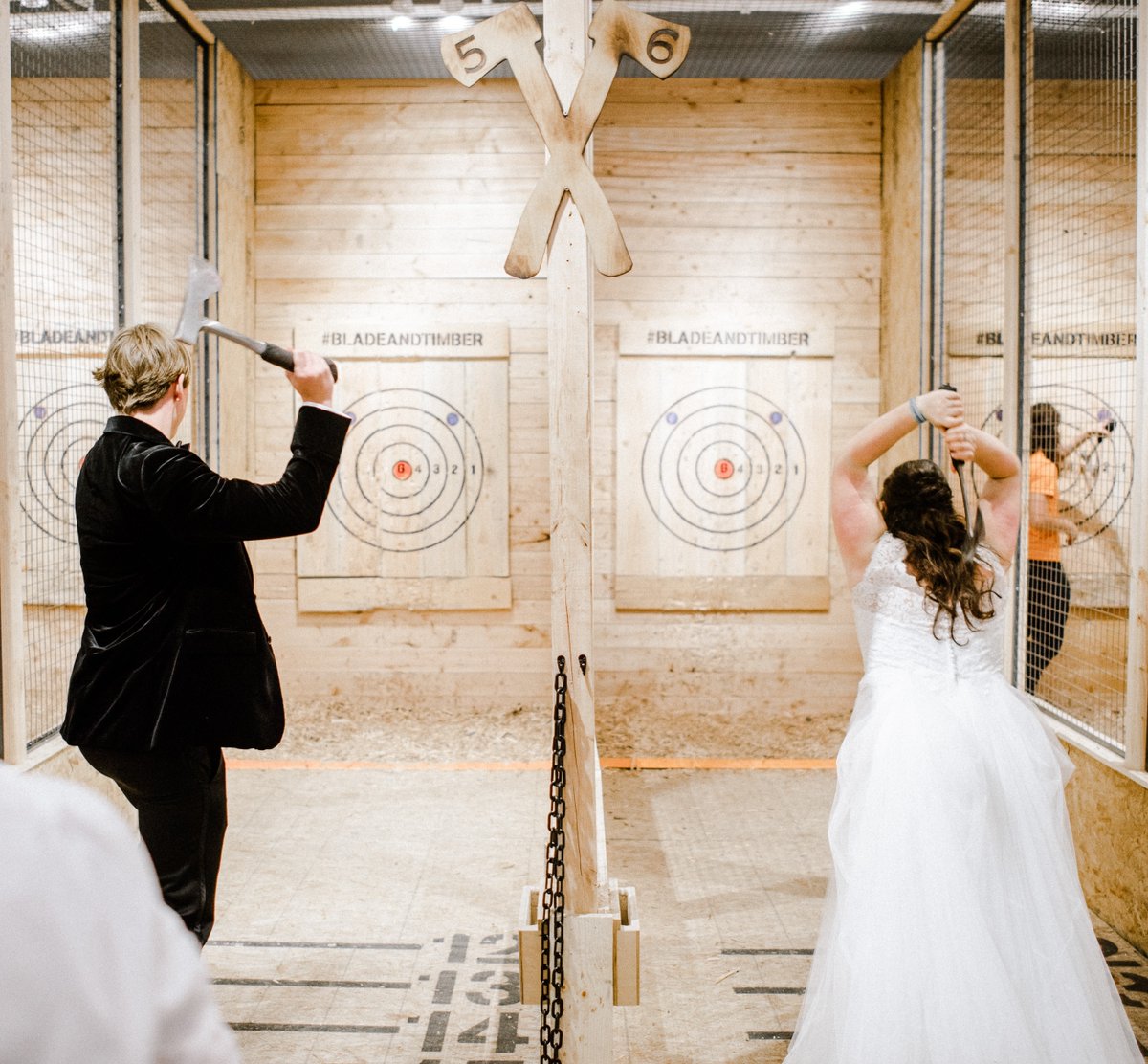 bladeandtimber's tweet photo. Post-wedding activities. Couples who throw axes together, stay together. ๐ฐ ๐ ๐ช
Where all the winter weddings at?
.
.
.
#bladeandtimber #blade #timber #throwingaxes #axethrowing #throwaxes #thingstodo #wedding #marriedcouple #tietheknot https://t.co/ODjPdjQ2ut
