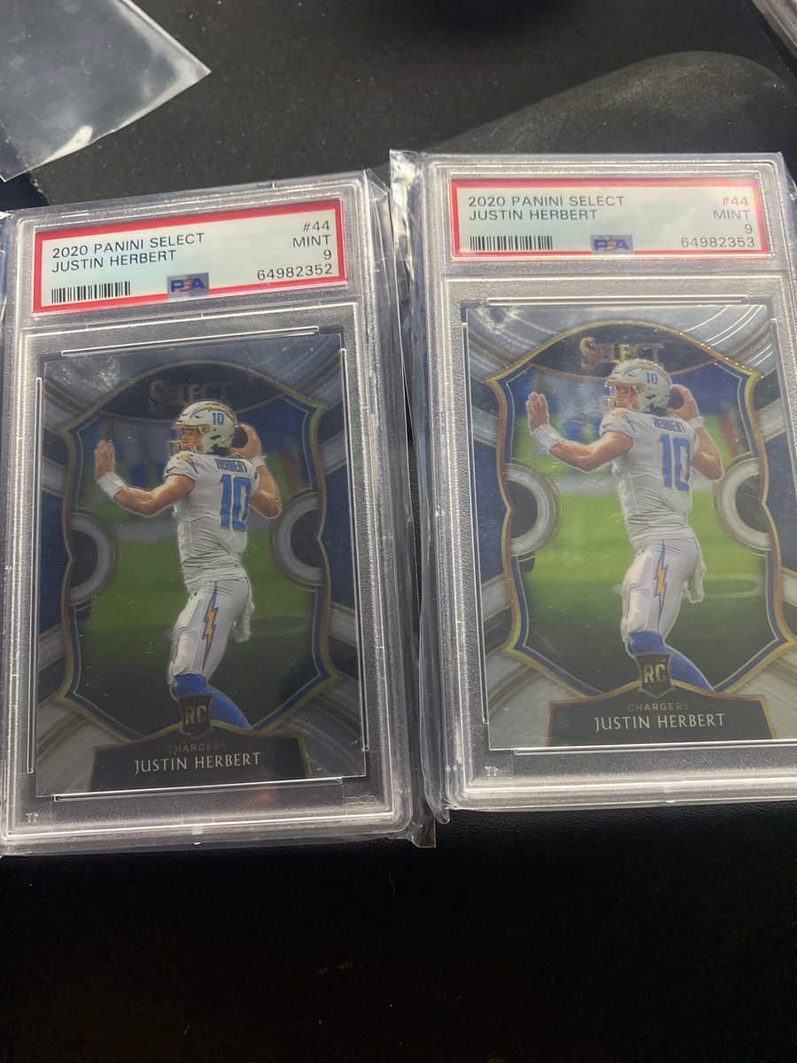 BellsproutDooj's tweet photo. All must go! 

PWE $1.25
BMWT $4.25
“Claim” underneath post to claim

Sale ends 11/25
Venmo &amp; PayPal

Justin Herbert 2020 RC Select 
$15 each. 
$27 for both https://t.co/MldPVcyCnr