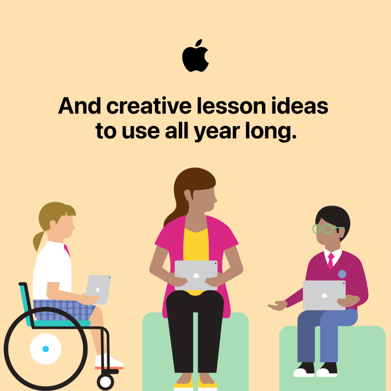 AppleEDU's tweet photo. Start the new year with Apple’s Back to School Learning Series. With practical tips and hands-on tutorials, you’ll learn new ways to inspire your students, foster creativity and make any lesson more engaging with Apple technology.