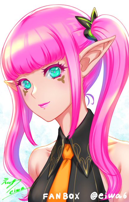 #いいツインテールの日 
ピンクでツインテールなので魔法が使えます 