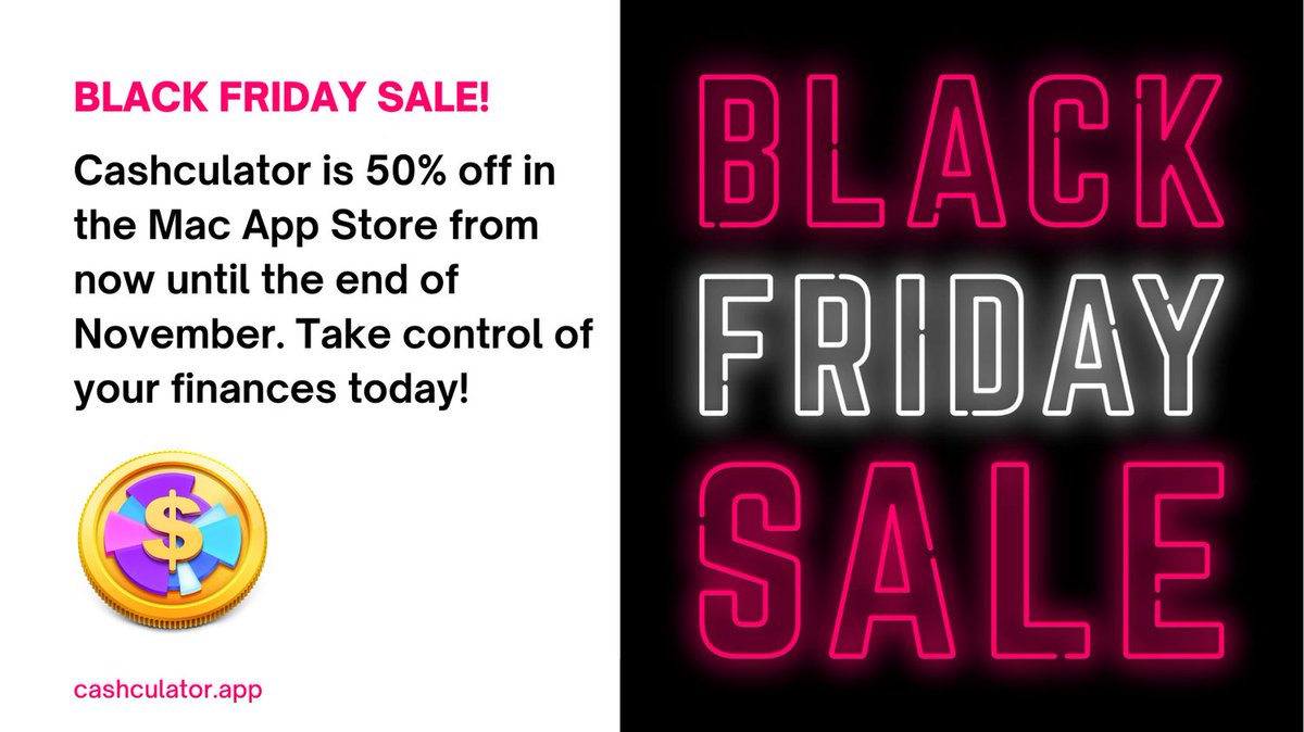 Cashculator's tweet photo. Purchase the full version of Cashculator via a single IAP, currently just $24.99 USD, that unlocks all transactions. Do this now, then start tracking the rest of your holiday shopping. Your future self will thank you! https://t.co/pGHUEKEnID https://t.co/kWFRLcy9lu