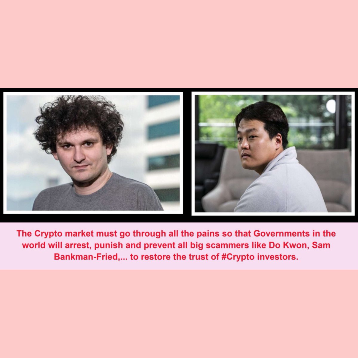 The Crypto market must go through all the pains so that Governments in the world will arrest, punish and prevent all big scammers like Do Kwon, Sam Bankman-Fried,... to restore the trust of #Crypto investors.

#FTX scammers gang must get 40-50 years in prison for heartless crimes