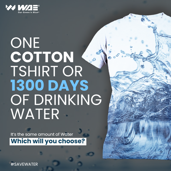 WAE_LTD's tweet photo. Do you know how much of water it took in the creation of your favourite t-shirt?
โSwitch to Sustainable Fashionโ
#sustainablefashion #savewater #reducewateruse #conservewater #switchtosustainability #waterforlife #watercycle #waterharvesting #saveplanet #savewatersavelife #wae https://t.co/dowofQtXd3