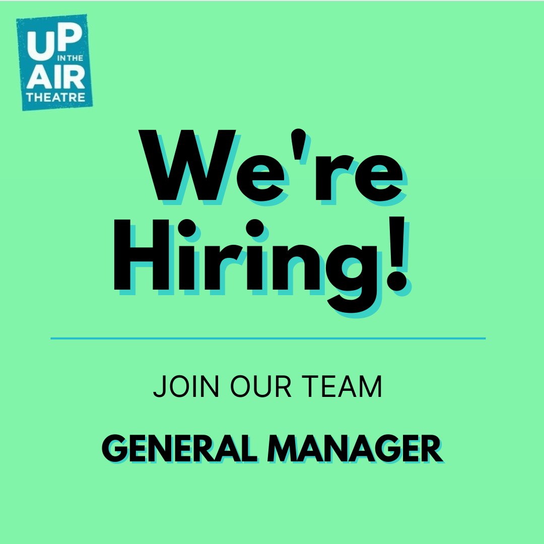 UITATheatre's tweet photo. Upintheair Theatre Company is hiring! We are seeking a General Manager / Managing Producer. Applications close end of day on Monday, November 28, 2022. Review full posting here: https://t.co/jwaaxmTuDo 
#YVRArts #JobOpportunity #VancouverBC https://t.co/5qmN2nWPtm