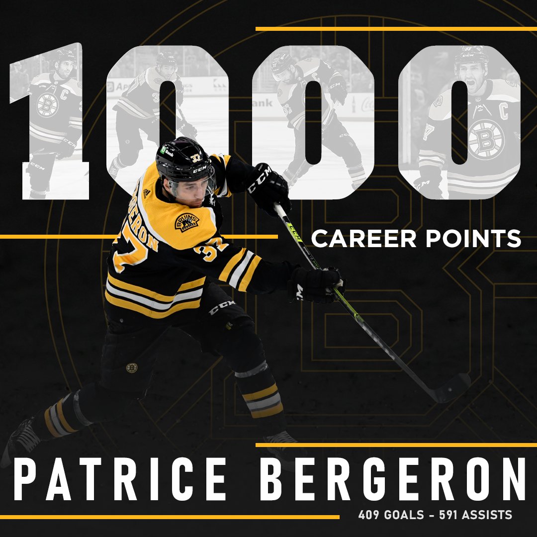 Patrice Bergeron: 1,000 Points