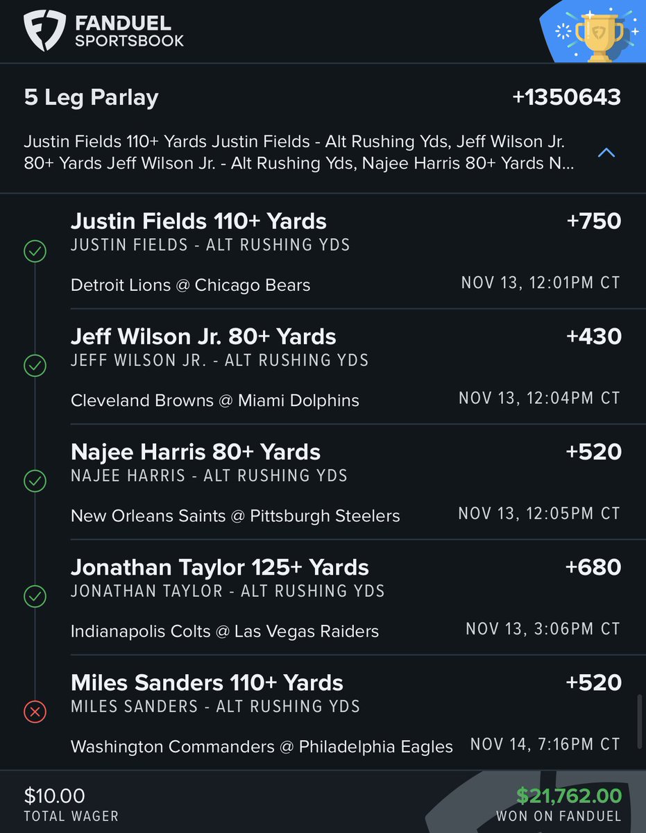 LandotheLayGod's tweet photo. Some of my recent major plays💯🏈
$60 —-> $34,762
#LayGod https://t.co/9jlmCF5FQ1