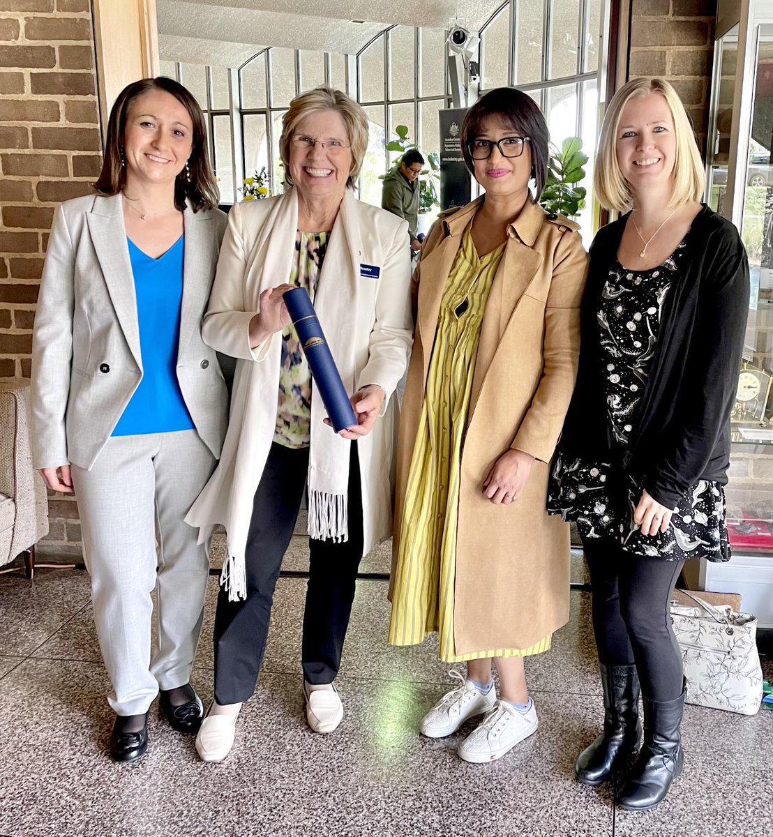debbiesilvester's tweet photo. Western Australian women in STEM united! @Science_Academy New Fellow Prof @LynBeazley and amazing scientists and role models @Dr_Parwinder and @raffademichelis #ShineDome22 #WomenInSTEM #WAScience https://t.co/bL5X33H3dU