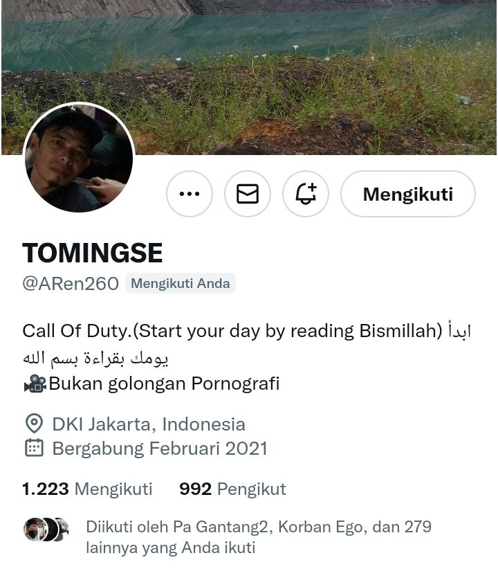 Akun Sahabat Alpha @ARen260 kurang 8 akun lagi goes to 1K Adakah temans oposisi yang berkenan menggenapi akun beliau 🙏😍 Terima kasih Cc : all oposisi yg baik ❤️ & @KM0352 @mzq899 @j_lomungil @s_alam4h @DolfieOtay @dwiajjaaa @ChayankAlpha @tu_bil @SalamDuaDJ