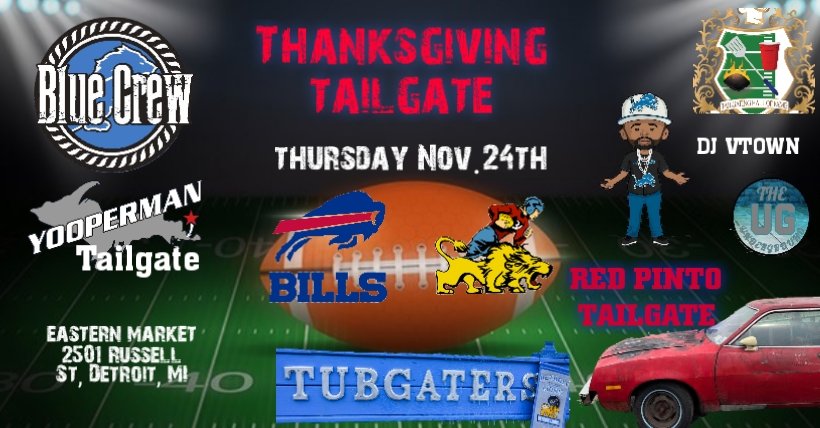 BlueCrewDetroit's tweet photo. Thanksgiving Tailgate of The Century!

https://t.co/cfVWmA4OgD https://t.co/OzZpoQO9cx