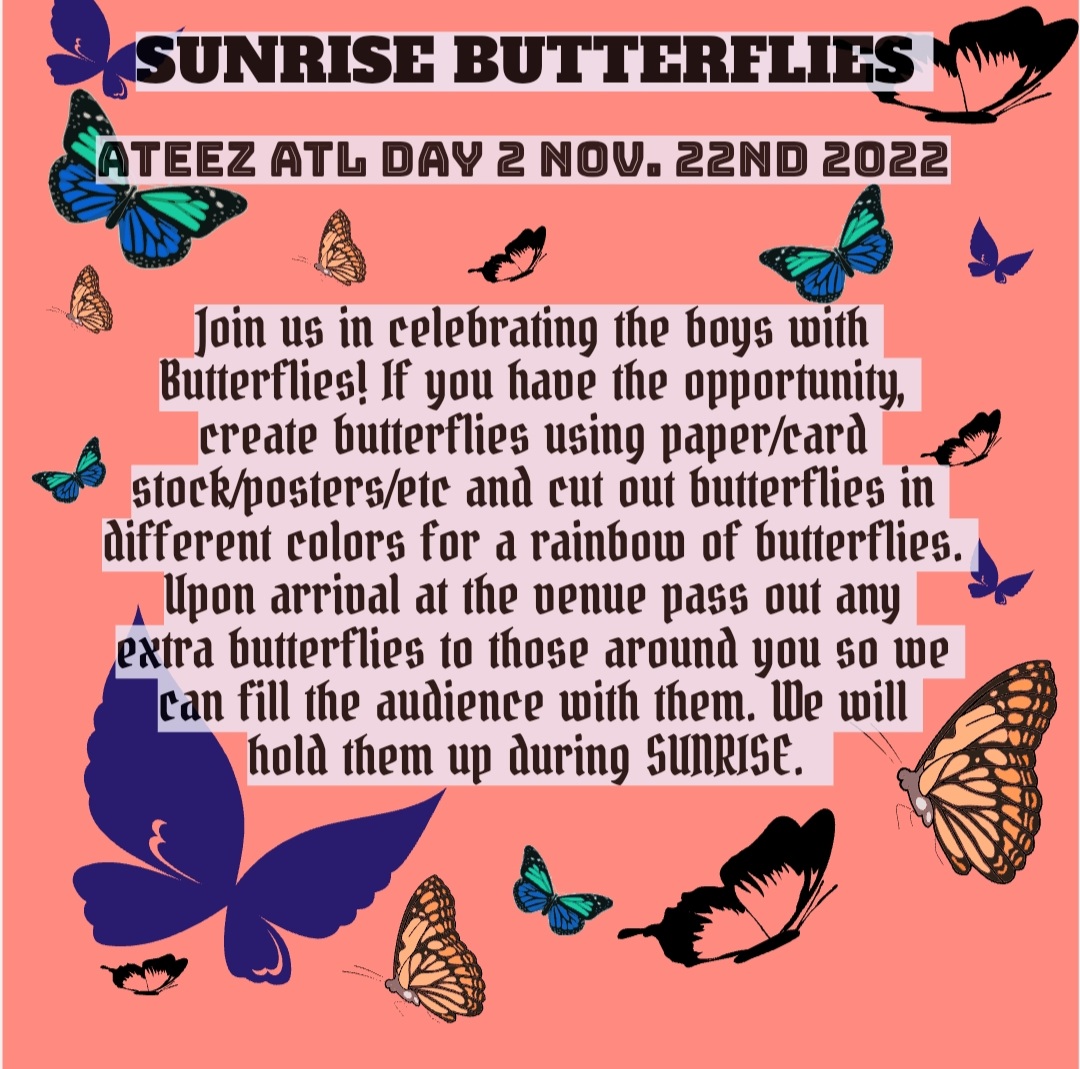 je_pike's tweet photo. Tomorrow is the day! #ateezatlanta #ateezinatlanta #ateezfanproject #sunrisebutterflies #Atlantaatiny https://t.co/I6Sac6WQ4W