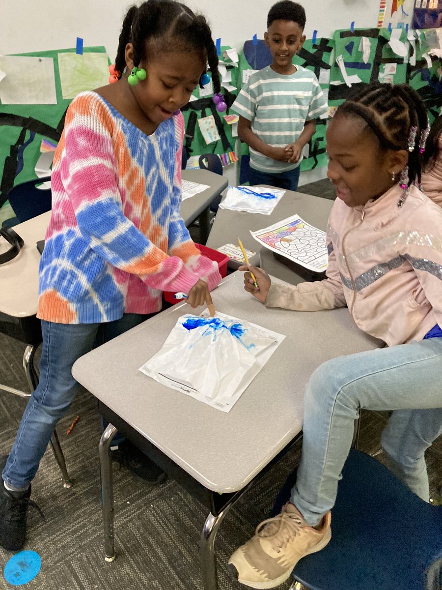 IC_MrsGriffith's tweet photo. Today we created our own mountains, identifying  peaks and valleys. Then we colored the peaks and “made it rain” to help build an understanding of how rivers flow.  #ic2223 https://t.co/zFoKNDSdh6