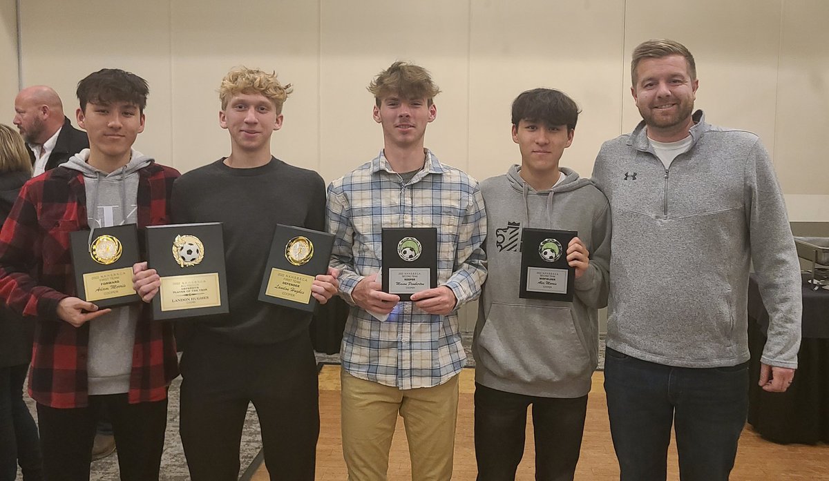 Congrats to our Cooper players who were recognized by the NKY Coaches Association! Well deserved by all.

Landon Hughes- DPOY, 1st team
Adam Morris- 1st team
Alex Morris- 2nd team
Mason Pemberton- 2nd team
Tanner Musgrave- Honorable mention
<a href="/CooperMenSoccer/">Cooper Men's Soccer</a> <a href="/RCHS_Jaguars/">Cooper HS</a>