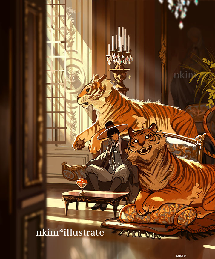 nkim_illustrate's tweet photo. More big cats! https://t.co/vktALul4xo
