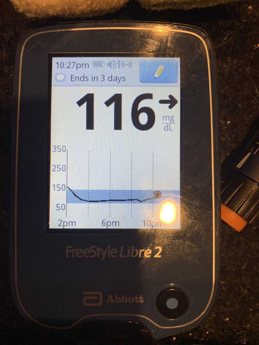 OrenCNN's tweet photo. That’s a wonderful, steady line for #myBS. #diabetes #type1diabetes 
Total monthly shots: 105 https://t.co/BoTSmogAQS