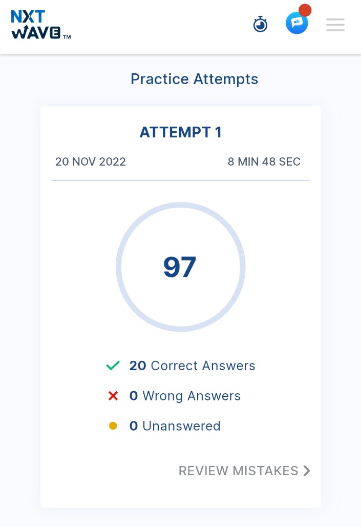 KousikPalguna's tweet photo. Hello Friends :)
#Flyhighchallenge🚀  phase2 its #Day8📅
Completed today's goal✅.

@nxtwave_tech @rahulattuluri
@girishakash13 
#NxtWave #Nodesjs
#CCBPian #thagadhele #consistency https://t.co/cTLsY7UMcF
