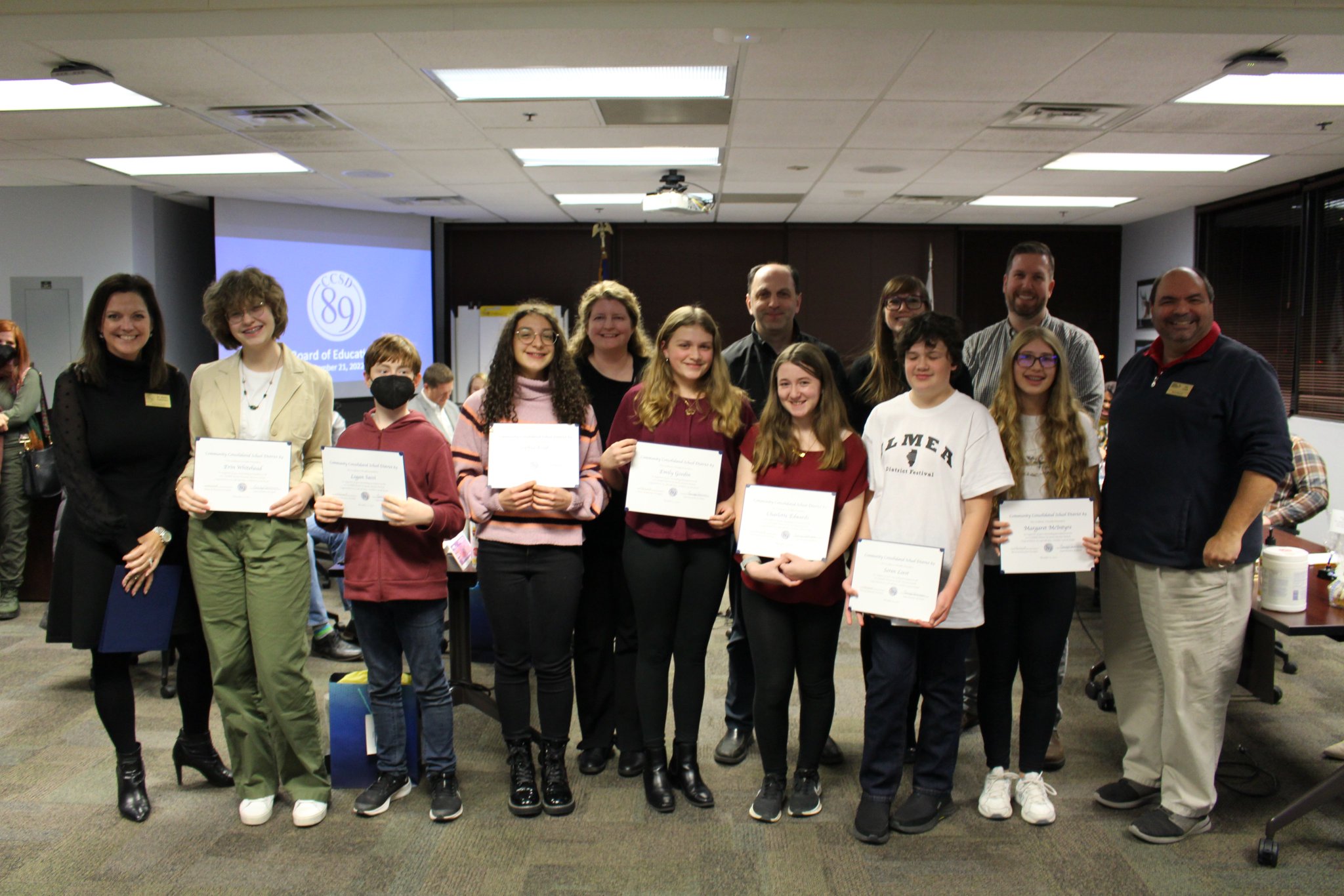CCSD 89 on Twitter: At tonight s meeting the Board honored nine