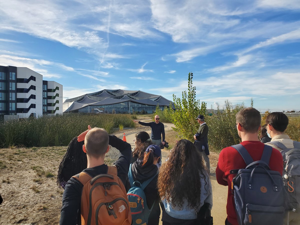 SherwoodEng's tweet photo. As part of the new graduate course at UC Berkeley, Sherwood led a site visit to Google's Bayview Campus to provide insight to the campus's resilient design solutions to mitigate climate and environmental vulnerabilities. 

#highperformancelandscapes #sustainableinfrastructure https://t.co/DkyzappidI