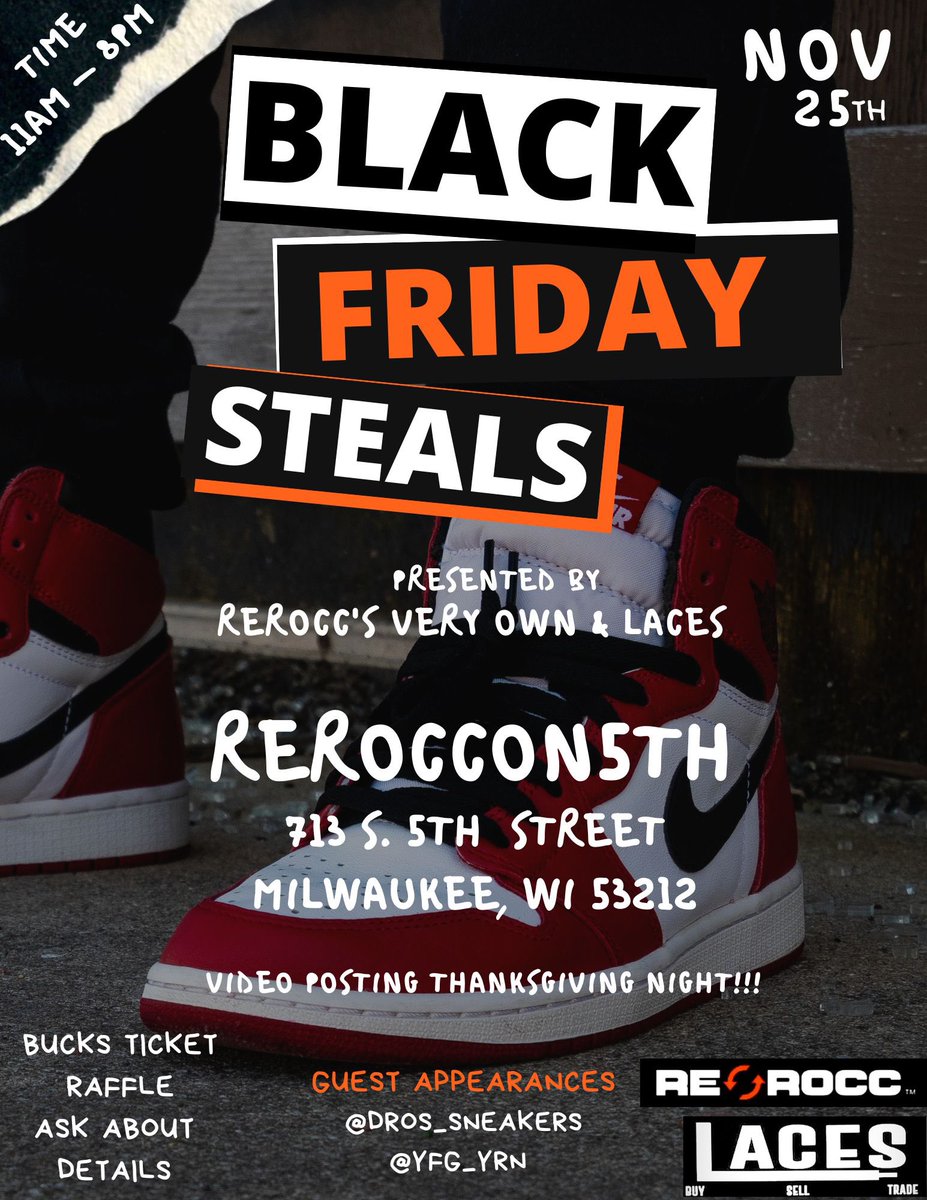 ReRoccMKE's tweet photo. Black Friday on 5th 👀 https://t.co/39dF1QXoZK