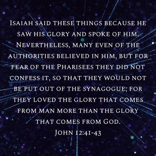TBCCMinistries's tweet photo. Let us not be afraid of those who seek to be against us. Because we have seen the glory of Jesus, we must not fear those who look to oppress us and what they might do, but instead spread the news that God is in our land!
John 12:41 - 43
#JesusLives #GodHasOurBack https://t.co/4ORD8ojweO