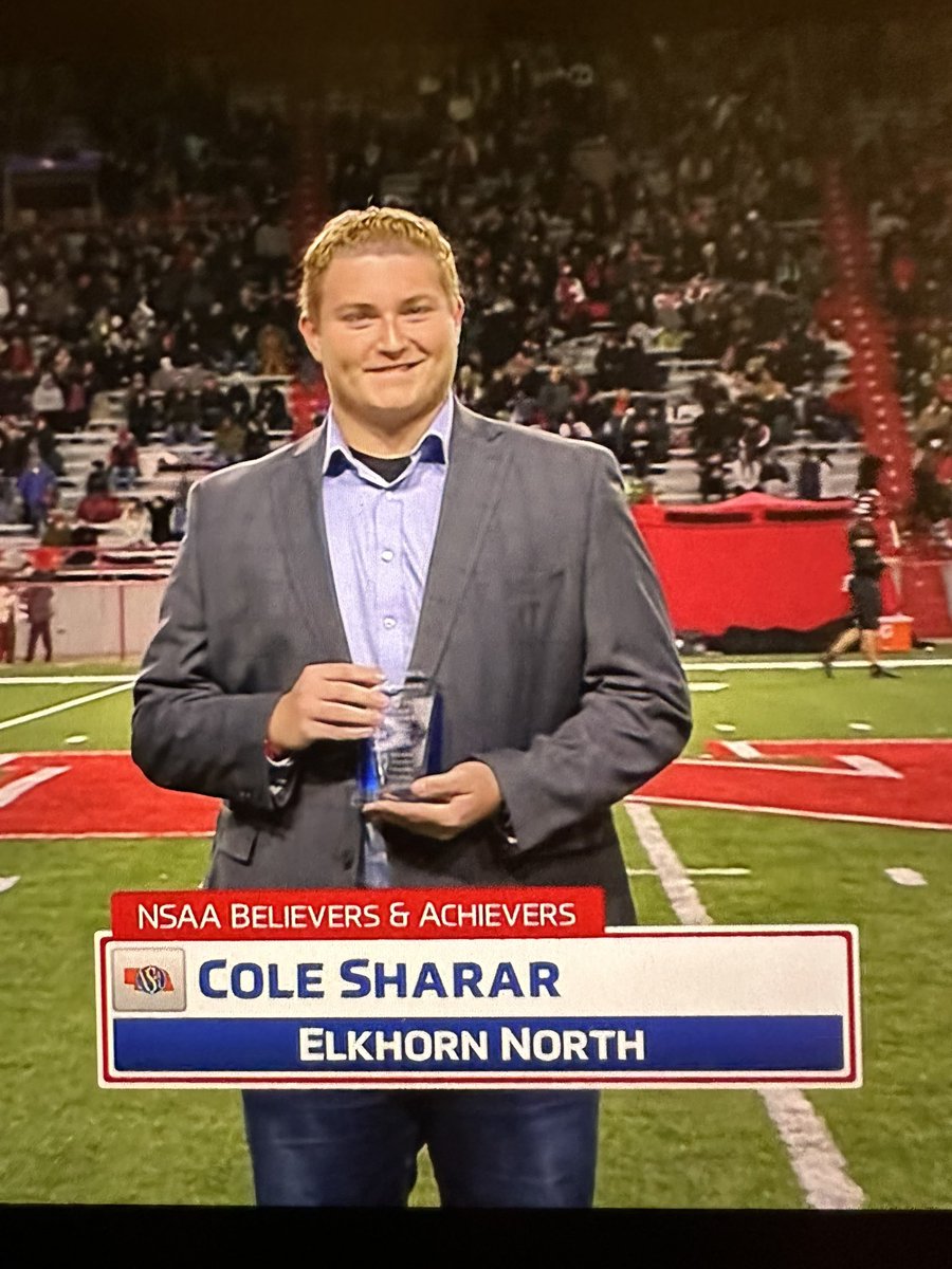 🏆💪🏻Congrats to my dude <a href="/csharar70/">Cole Sharar</a> of <a href="/ENHS_Football/">Elkhorn North Football</a>, and Bober Academy Podcast Alum for winning the NSAA Believers &amp; Achievers Award. A great young man on and off the field🙏 #boberacademy #highschoolfootball <a href="/oline/">caroline tancho</a> <a href="/blake_stanley11/">Blake Stanley</a> <a href="/CoachSeim/">Coach Seim</a>