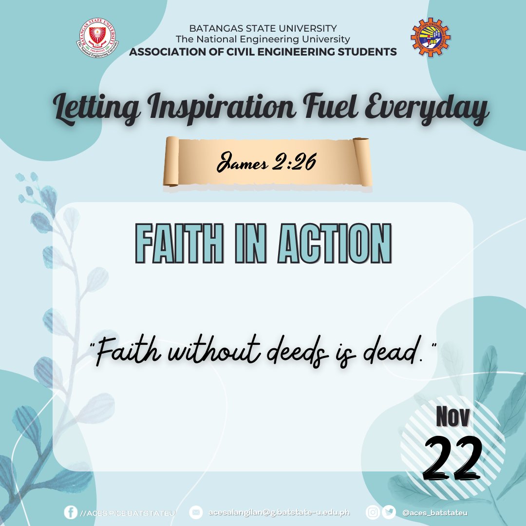 aces_batstateu's tweet photo. Good morning! Be inspired with the Gospel of the Day through LIFE, Letting Inspiration Fuel Everyday!
#LIFE
#WithACESweACEeverything
#ZitoRedSpartans https://t.co/vSXtORzaTH