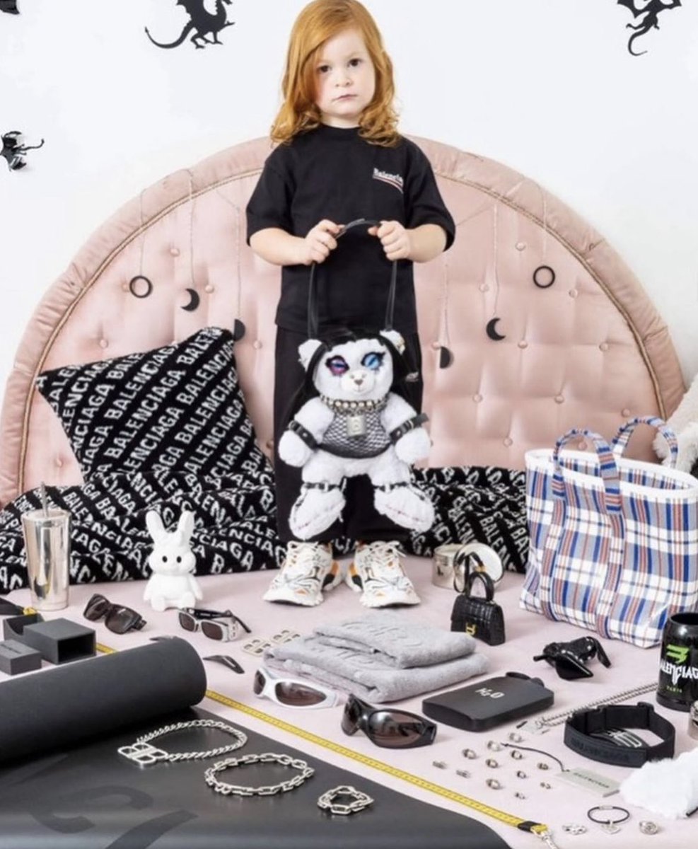 Remember when Balenciaga dropped Kanye West for being anti-semitic? Well, here is their new campaign featuring children, teddy bears in bondage and court papers that talk about pedo stuff. Seems like they no longer have the moral high ground #Balenciaga