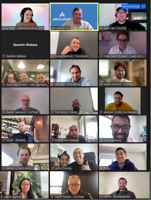 _BenArms's tweet photo. Thanks @wealybin for a great session on marketing 101 for founders. So many happy faces and great content/suggestions too!

Who'd I miss? https://t.co/1Z7BW4iCyA