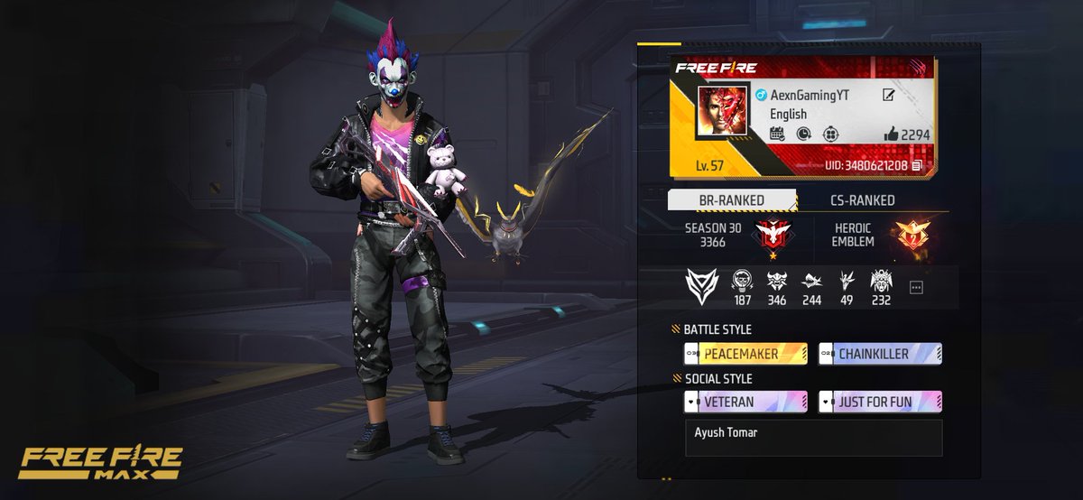 aexngaming's tweet photo. Free fire id #freefirexinvinciblesquad #Gempa #FIFAWorldCup #jewsdontcount #aexngaming #Aexn #Gaming #yt https://t.co/qB4DBrZCvl