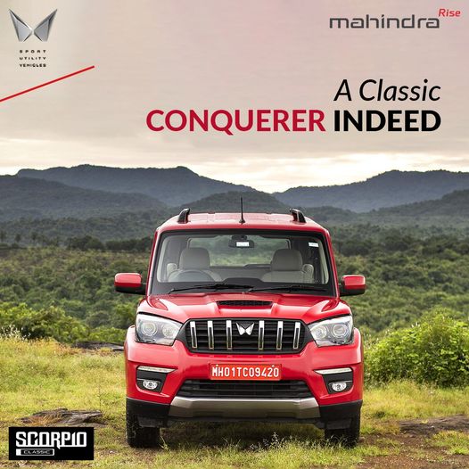 vineetmahindra's tweet photo. Timeless domination of Scorpio Classic now comes with the extra power of the All-New mHAWK gen 2.
#NothingElseWillDo #MahindraRise #mahindrascorpioclassic
#masterpiece #made #better #newscorpio #Hurry! Book now 
For more details call us: 9917400097, 9917500097, 9917600097 https://t.co/mEudM2WsAo