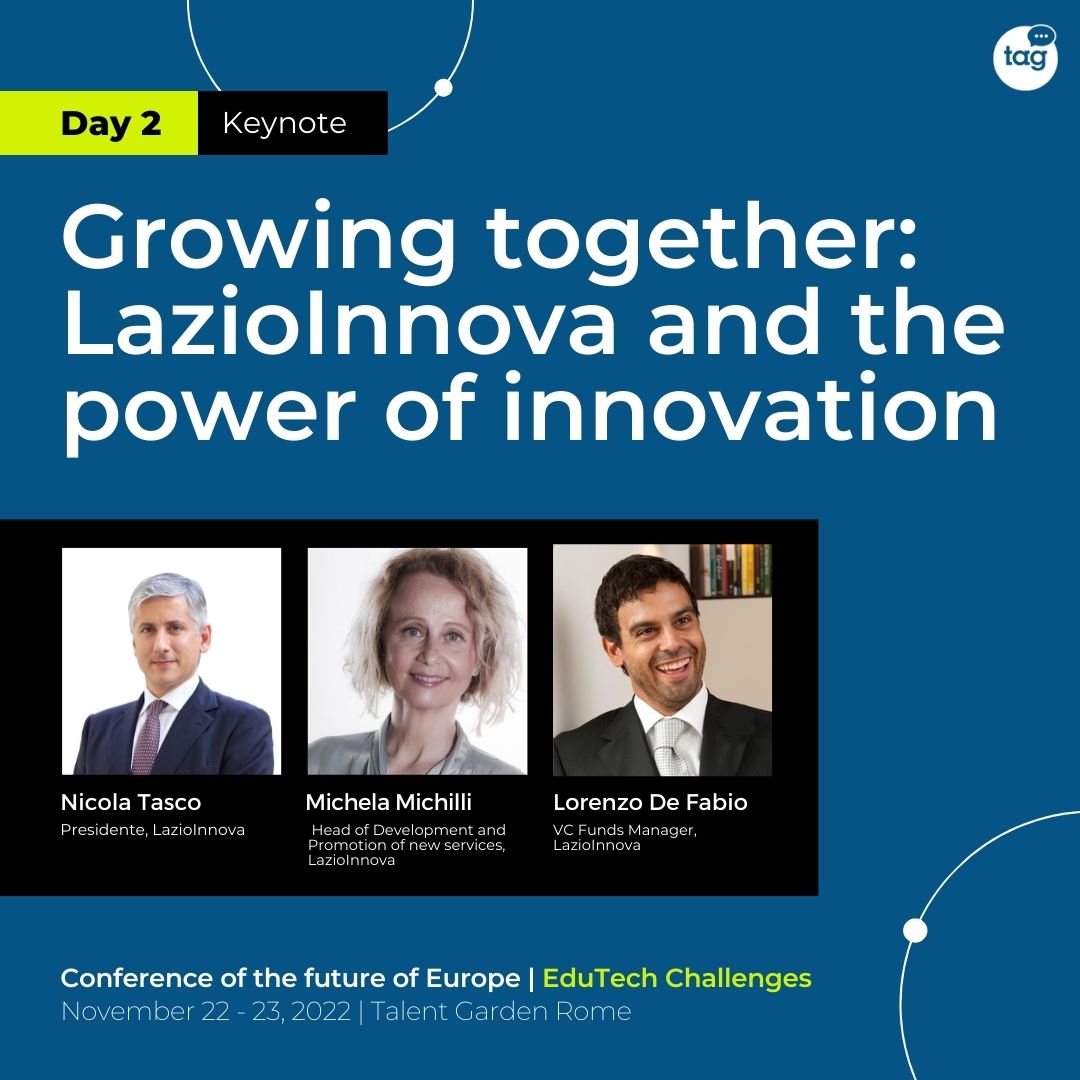 LazioInnova (@lazioinnova) on Twitter photo Quali skill sono fondamentali per innovare con successo? Vieni a scoprirlo insieme a Lazio Innova il 23 novembre in Talent Garden Ostiense! 👇
lazioinnova.it/news/edutech-c…
#TalentGarden #EduTechChallenges <a href="/TalentGardenit/">Talent Garden Italy</a> <a href="/NicolaTasco/">Nicola Tasco</a> Quali skill sono fondamentali per innovare con successo? Vieni a scoprirlo insieme a Lazio Innova il 23 novembre in Talent Garden Ostiense! 👇
lazioinnova.it/news/edutech-c…
#TalentGarden #EduTechChallenges <a href="/TalentGardenit/">Talent Garden Italy</a> <a href="/NicolaTasco/">Nicola Tasco</a>