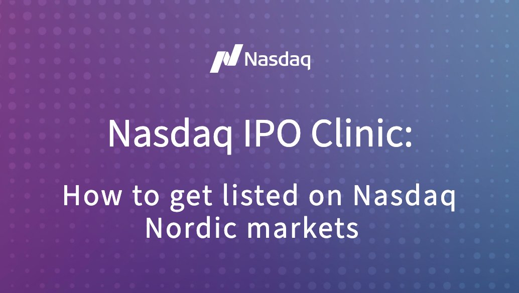 👋 #Health company, interested in how to get listed? Save the date 14 December and join us for a panel discussion to hear more about how to raise capital through an #IPO on Nasdaq First North or Main Market! Sign up now for the free event in Helsinki ➡️ lnkd.in/dQ-4ztm3