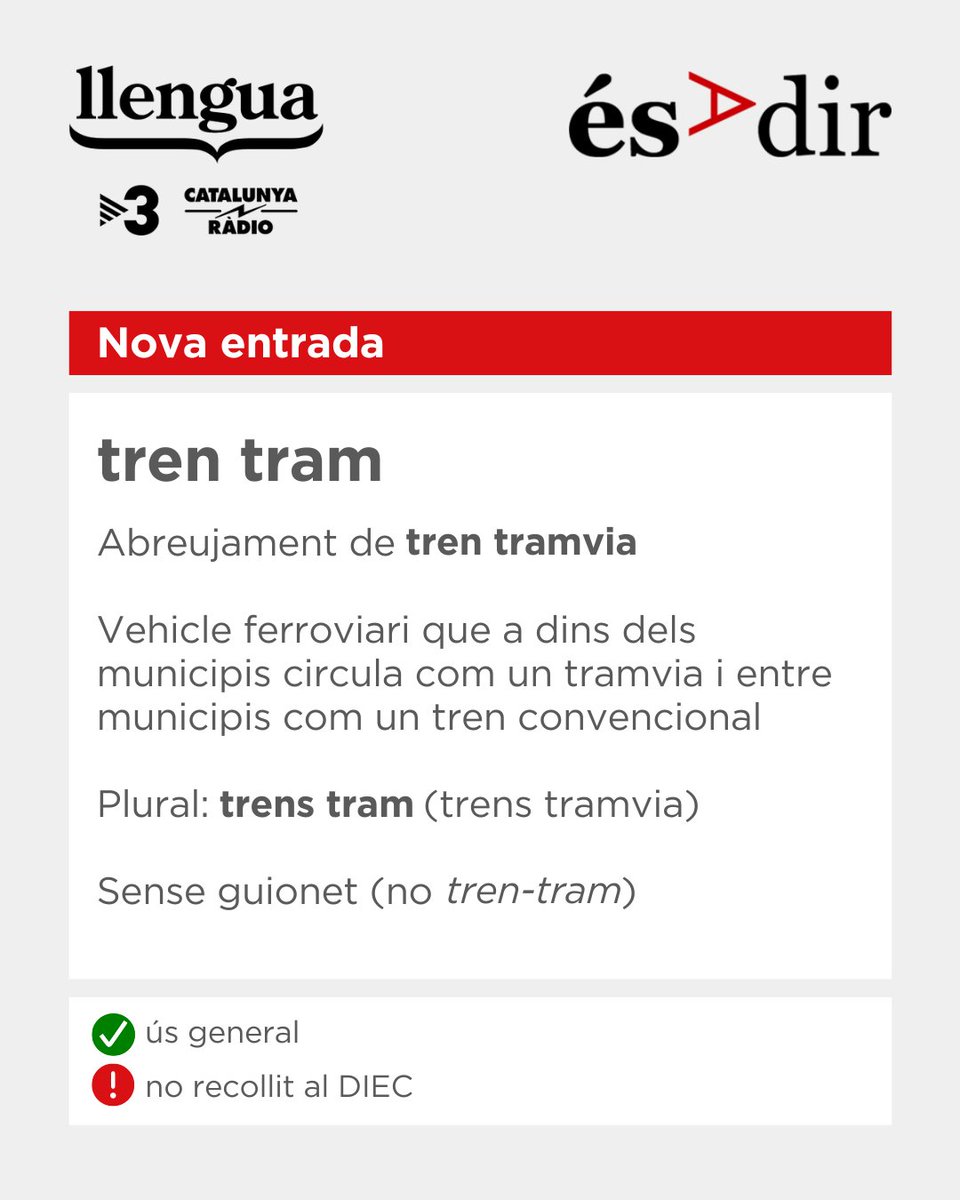 Avui, "tren tram" a #LaNovaEntrada 👇

🔗esadir.cat/entrades/fitxa…