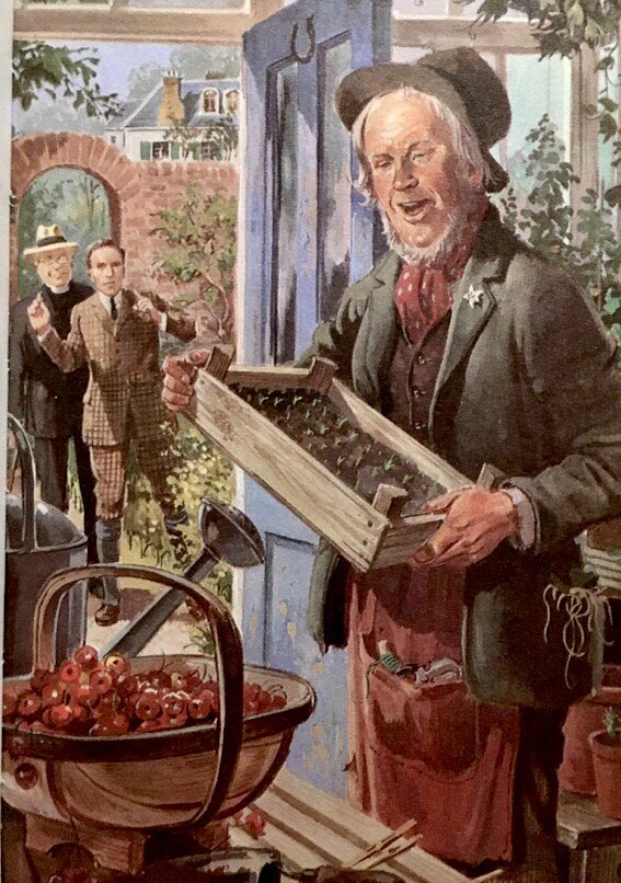 LBFlyawayhome's tweet photo. On this day 22nd November 1859 Cecil Sharp, founder of the English folk-song revival was born. (Here he’s pictured overhearing a gardener singing)
#MartinAitchison https://t.co/MjSEsgNAk8