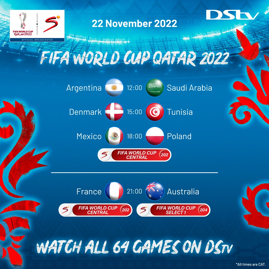 The FIFA World Cup is coming fast and furious with another round of compelling fixtures.
All of them - and much more - on SuperSport today.