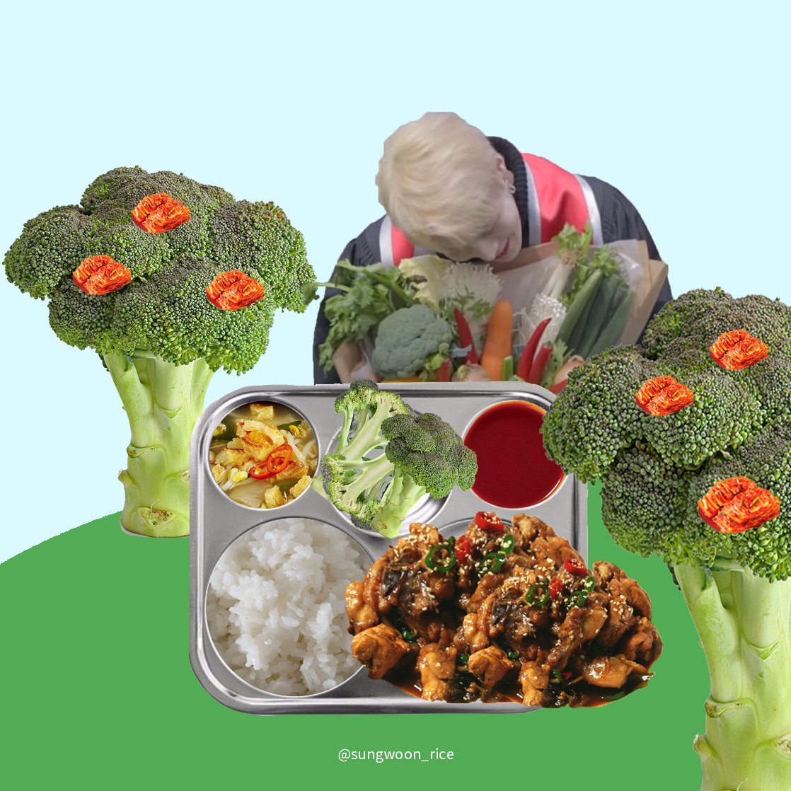 2022.11.23 (수) 조식
훈련소에서 31일차 #하성운

밥
황태해장국
닭간장소스찜
브로콜리/초고추장
배추김치

성운아 밥 맛있게 먹어☁️