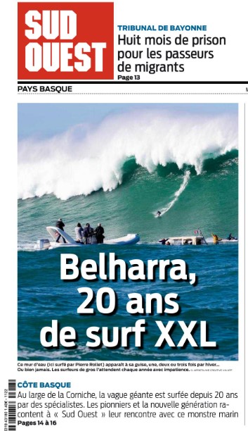 On n'a pas tous les jours 20 ans. Aujourd'hui dans <a href="/SO_Paysbasque/">SO_Paysbasque</a> un superbe dossier sur la vague géante Belharra, surfée pour la première fois le 22 novembre 2002. Beaux récits recueillis par Vincent Martin, Pierre Penin, Raphaëlle Gourin, Fabien Jans et Vincent Dewitte 👏