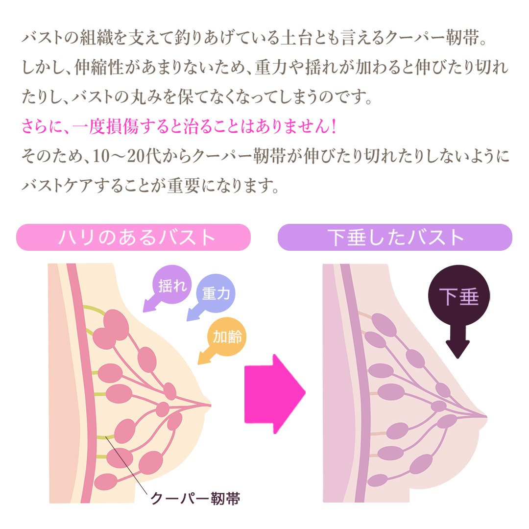 mistynight_bra's tweet photo. 🌼垂れ乳はもとに戻らない？！

ハリのあるバストに必要な「クーパー靭帯」「女性ホルモン」について
みなさんはご存じですか😌？

👇🏻購入はコチラ👇🏻
https://t.co/hZMgLKz02I

#MistyNight #ミスティナイト #みやめこ #ナイトブラ #みやめこナイトブラ https://t.co/f08oHJ8CIV