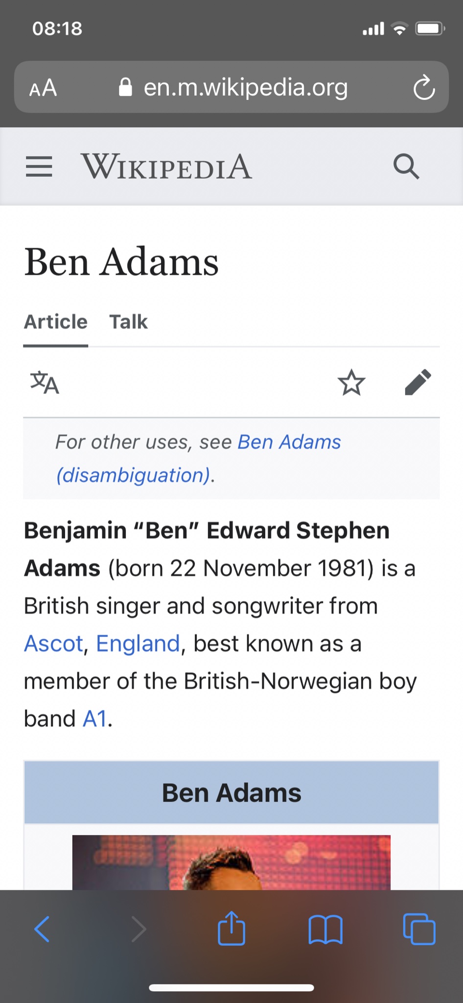  Happy birthday Keith, perhaps you and Ben Adams can have a birthday drink together 