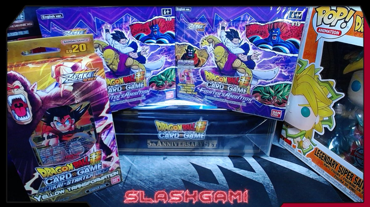 🚨STREAM ALERT🚨
IT'S TUESDAY TRIVIA NIGHT BABY🤩

2nite we have,
- Zenkai Series 2 Packs
- BLEACH Brave Souls
- Zenkai Series 1 Yellow Deck
- 10PM TRIVIA TUESDAY
- Dragon Ball Super Card Game 5th Anniversary set UNBOXING

Stream starts at 9PM AEDT!

twitch.tv/slashgami