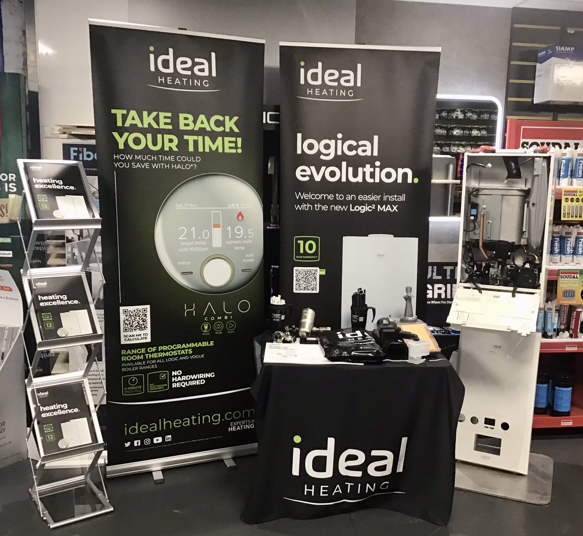 ideal_steveh's tweet photo. All set up this morning at BBS Ashton gate Bristol. Come and chat all things @idealheating here until 12pm. Come and grab a hot Cornish pasty and some #IdealMerch https://t.co/a6XEmnqVjt