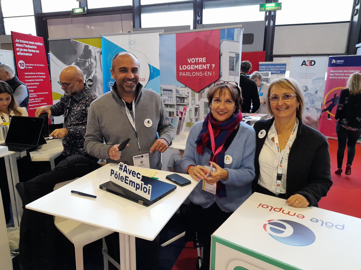 EdwinDarmochod's tweet photo. @poleemploi_ara aux côtés de ses partenaires @ActionLogement , @APEC, @UIMM, @AlpesGrenoble @ARAE lors de la visite de @RolandLescure Ministre délégue chargé de l’industrie au salon SEPEM de Grenoble https://t.co/ugVPDZNjUt