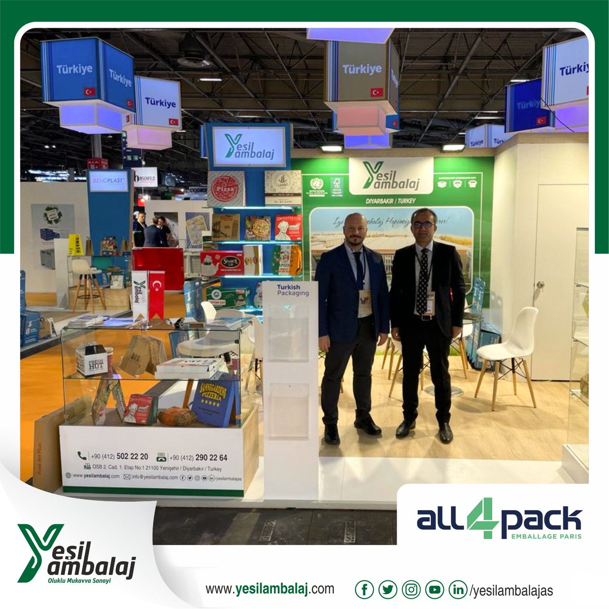 yesilambalajas's tweet photo. Paris'te düzenlenen All4pack fuarı başladı.
Siz değerli misafirlerimizi 5A - K105 numaralı standımıza bekleriz.
#yesilambalaj #corrugatedcardboard #all4pack #paris #fransa #burgerbox #pizzabox https://t.co/e1p8thFokL