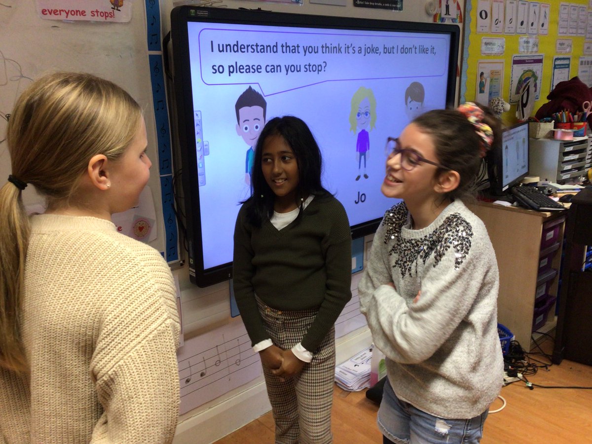 ClaygatePrimary's tweet photo. Last week, our Year 2-6 children took part in workshops for #AntiBullyingWeek. They acted out different scenarios and used key vocabulary to help them. #friendshipweek #CPSValues https://t.co/5YBh4GlgK4