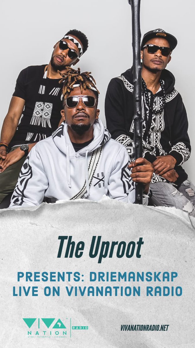 driemanskap's tweet photo. Be sure to catch us live today at 1pm on Vivanation radio (The Uproot) with Mr Gun.

Please share and let it be known. 
#TableForThree 

https://t.co/qdLgxKsaNR https://t.co/LCTy2Er7Zs