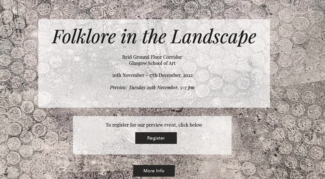 Folklore In the Landscape (@folkloreinlands) on Twitter photo A reminder that the preview event for our 'Folklore in the Landscape' exhibition <a href="/GSofA/">The Glasgow School of Art</a> <a href="/GSAExhibitions/">GSA Exhibitions</a> is a week today! Get your free tickets here! eventbrite.co.uk/e/exhibition-p… A reminder that the preview event for our 'Folklore in the Landscape' exhibition <a href="/GSofA/">The Glasgow School of Art</a> <a href="/GSAExhibitions/">GSA Exhibitions</a> is a week today! Get your free tickets here! eventbrite.co.uk/e/exhibition-p…