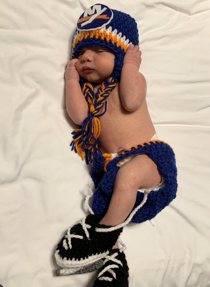 Yay! Baby Noah’s first Islanders win- did it have to do with this cute outfit?!