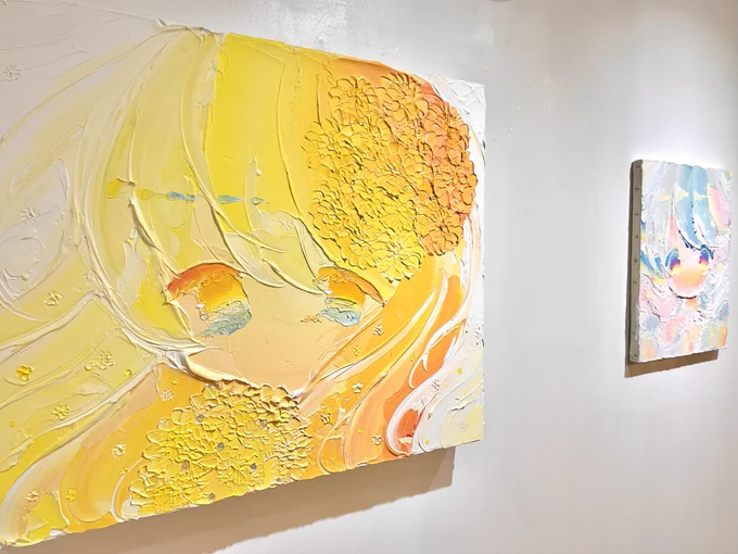 小田望楓個展「心に満開の花束を」5日目始まりました!今日は15時~19時まで在廊予定ですよろしくお願いします〜!! #心に満開の花束を 