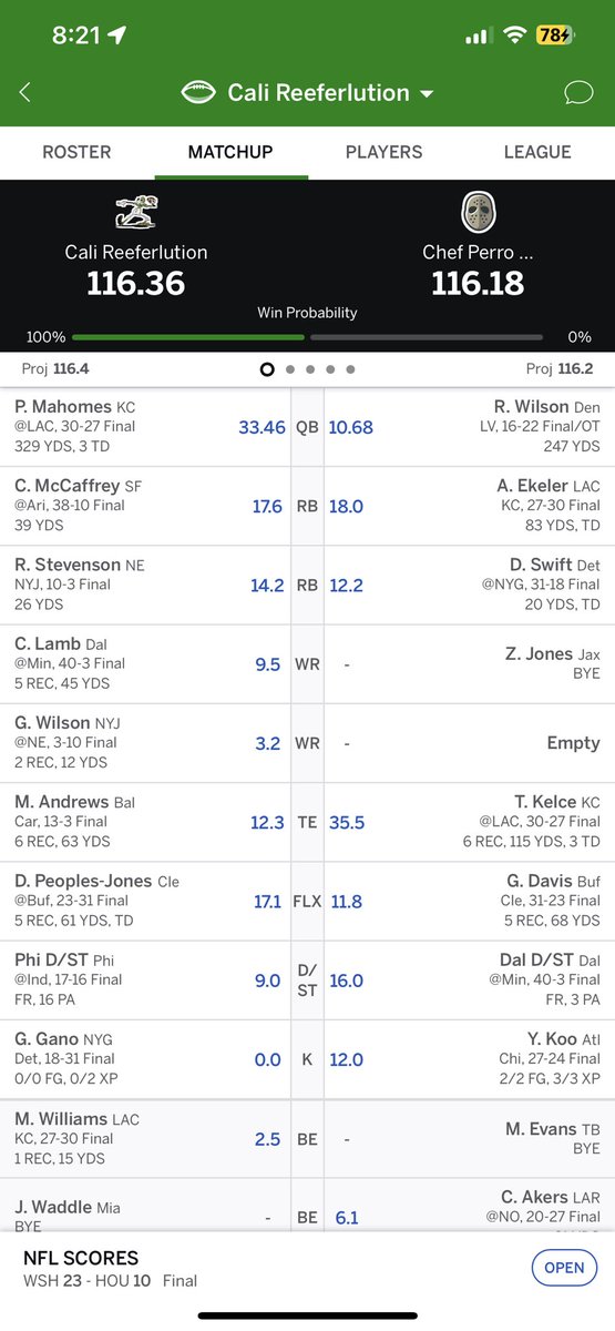 Prod_og's tweet photo. I barley won and he had 2 players out. Thank God! Lol https://t.co/QyQlu2cox1