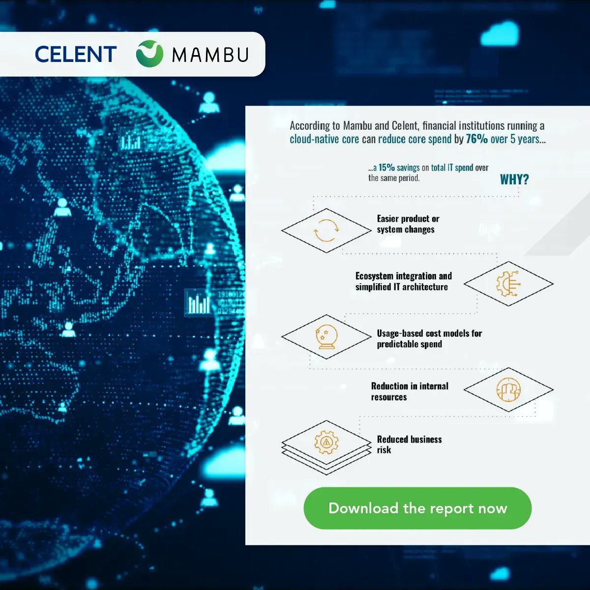 FintechSIN's tweet photo. Legacy core banking systems hinder performance and reduce agility. There is a need for banks to transform, in order to stay competitive. Learn more in this report: https://t.co/QLfzO4O1V7 #Mambu #Celent #coremigration #banking #cloud #cloudnativecore #financialservices https://t.co/sPWokhYiXU